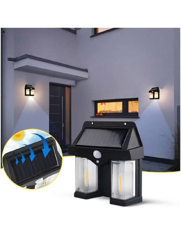 CL-228 Outdoor Solar Interaction Wall Lamp, Black