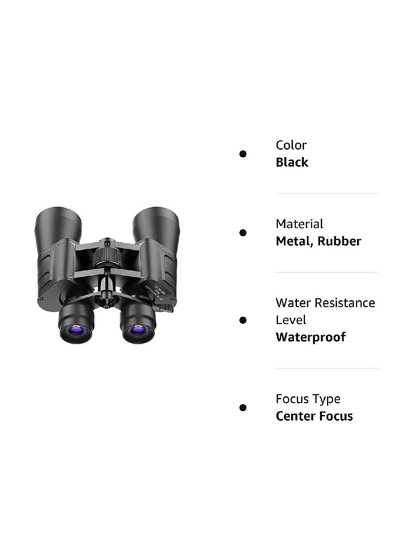 Gennext High Performance 10-30x50 Military Zoom Binoculars with Low Light Night Vision, Waterproof, BAK7 Prismatic/FMC Lens, Black