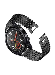 Gennext Honeycomb Belt Stainless Steel Strap 22mm Compatible for Huawei Watch GT, Black