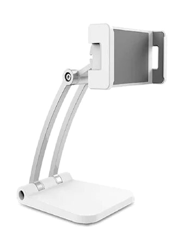 Gennext Desktop 360 Degree Rotating Adjustable Phone & Tablet Stand for Live Streaming & 4 to 13-inch Tablet, White