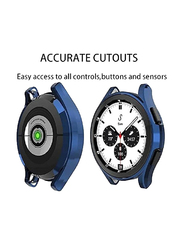 Silicone Protective TPU Half Frame Case for Samsung Galaxy Watch 4 Classic 46mm, Blue