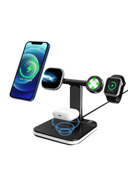3-in-1 Wireless Charger with Magsafe for Apple iPhone 14/13/12/Apple Watch/Air Pods, Black