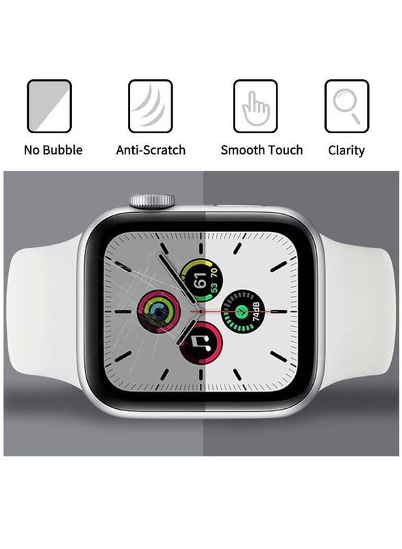 Zoomee Full Coverage Easy Installation Bubble-Free Screen Protector for Apple Watch Series 8/7 41mm, 2 Pieces, Clear