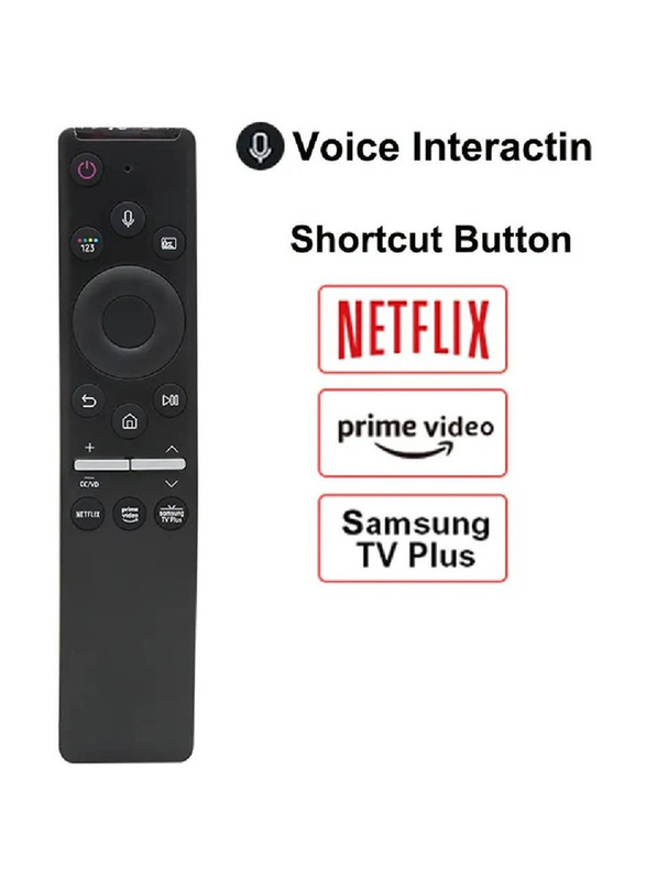 Gennext Universal Voice Remote Control for All Samsung LED QLED UHD SUHD HDR LCD HDTV 4K 3D Curved Smart TVs, with Shortcut Buttons for Netflix, Prime Video, Black