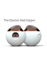 New Automatic Electric Nail Clippers, White/Brown