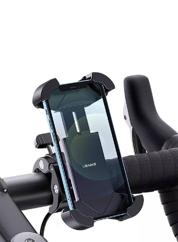 USAMS 360 Degree Cycling Phone Mobile Holder Bike Mount, Black