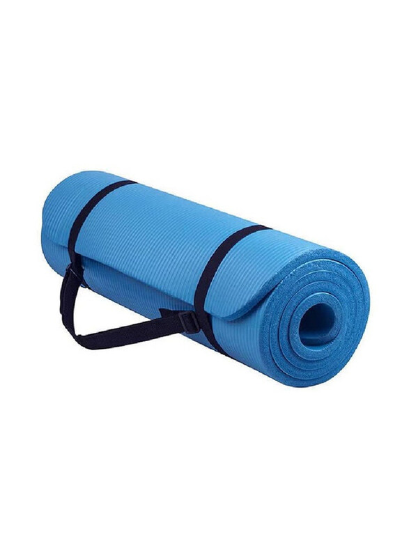 

Gennext 71" x 24" Anti-Tear Exercise Mat with Carrying Strap, Blue