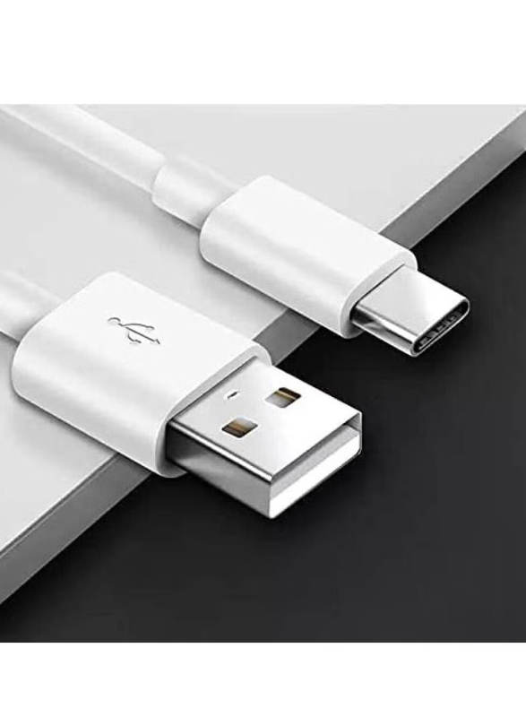 1-Meter USB Type-C Fast Charging USB 2.0 Data Transfer Cable for Samsung Huawei & Xiaomi, White