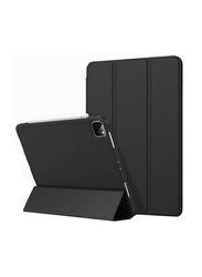 Gennext Apple iPad Pro 12.9-inch 4th Generation 2020/2018 Soft TPU Back and Auto Sleep/Wake Premium Protective Case Cover with Pencil Holder, Black
