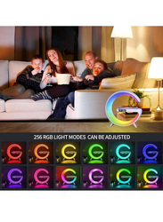 Gennext 256 Modes & 16 Million Smart Light Multi Functional Wireless Charger Atmosphere Lamp, Multicolour