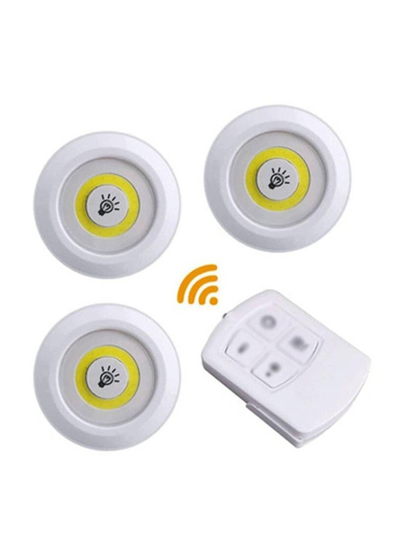 

Gennext 3-Piece Wireless Remote Controlled LED Lights, White