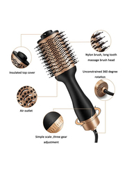 Arabest One Step Hair Dryer And Volumizer Blower, Black/Gold