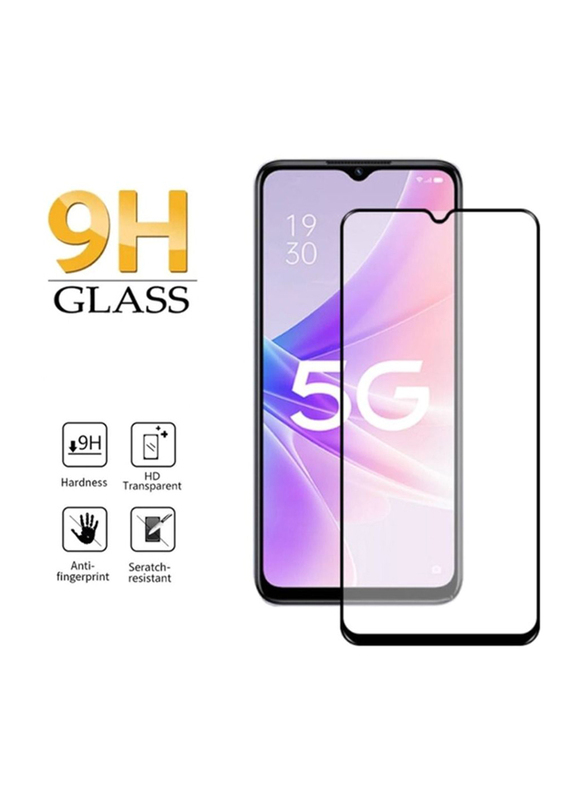 OPPO A77 Full Coverage Tempered Glass Screen Protector, Clear