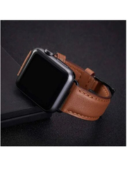 Gennext Replacement Genuine Leather Strap for Apple Watch Ultra 49mm & Series 8/7/6/5/4/3/2/1/SE 42mm/44mm/45mm, Brown