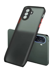 Gennext Huawei Nova Y70 Silicone Bumper Shockproof Matte Translucent Back Mobile Phone Case Cover, Black