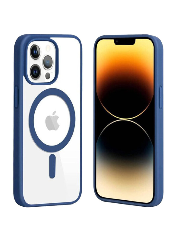 

Zoomee Apple iPhone 14 Pro Max Shockproof Military-Grade Classic Hybrid Magnetic MagSafe Mobile Phone Case Cover, Navy Blue