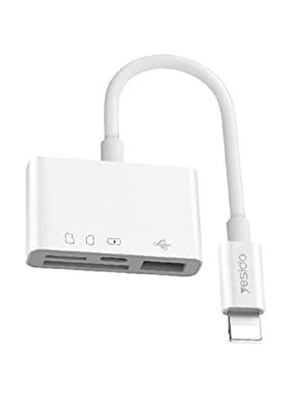 

Yesido Dual Lightning To TF SD USB OTG Adapter, White