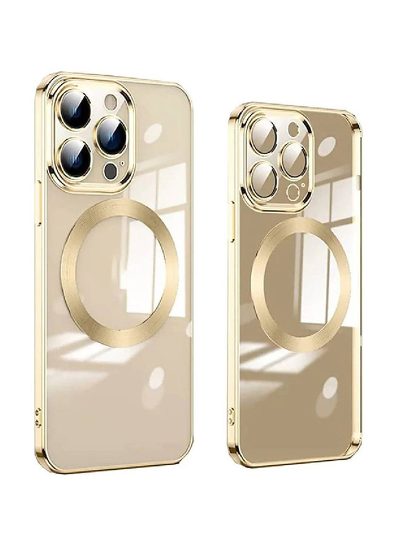 Apple iPhone 14 Pro Protective Shockproof Anti-Fall Luxury Plating Mobile Phone Case Cover, Gold