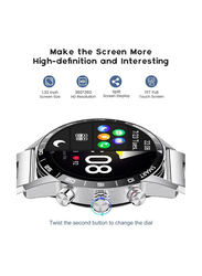 Bluetooth Call 1.32-inch HD Full Touch Screen Smartwatch, Silver