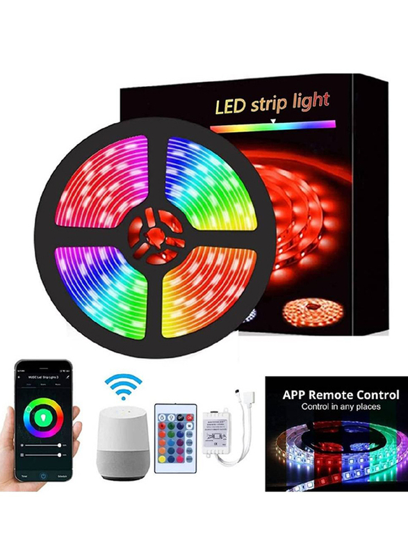 Gennext Smart 5M Colour Changing LED Strip Light with 24 Keys Remote Control & Alexa, Multicolour