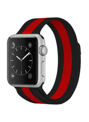 Zoomee Replacement Band for Apple Watch Series 1/2/3 38mm, Black/Red