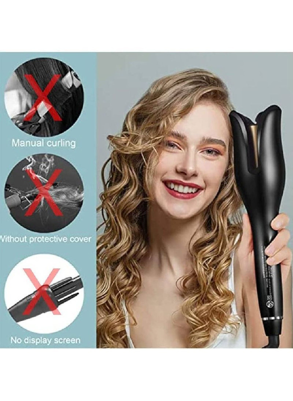 Gennext Automatic Multi Functional Salon Big Wave Professional Curling Iron, Black