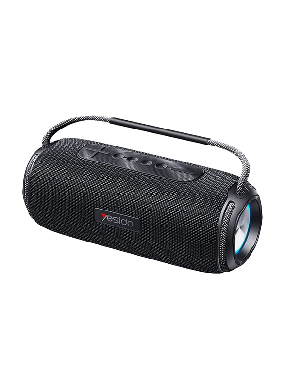 Yesido Portable Wireless Speaker Black, IPX6 Waterproof, Up To 6 Hours Music Time, Black