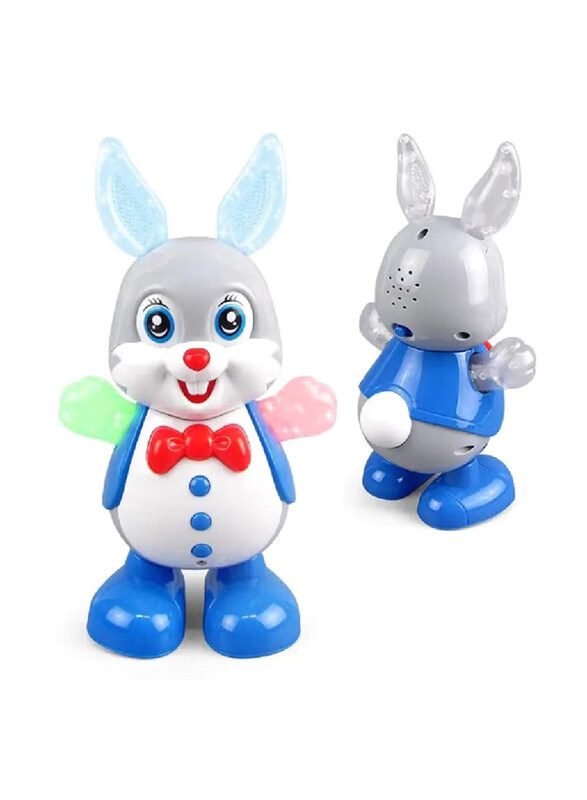 

Gennext Electric Dancing Rabbit Doll Walking Robot Music Light Toys, Blue/White, Ages 2+