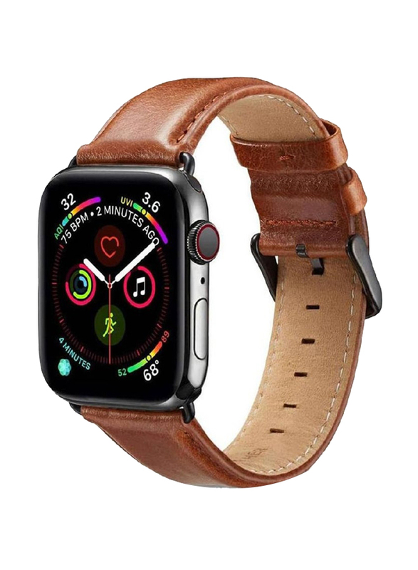 

Gennext Replacement Leather Strap for Apple Watch Series 8/7/6/5/4/3/2/1/SE 45/44/42mm/Ultra Watch 49mm, Brown