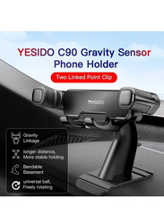 Yesido C90 Vertical & Horizontal Gravity Mount Car Cell Phone Holder for Apple iPhone 11/11Pro/11Pro Max/Xs/X/XR/6S/7 Plus/8/All Samsung Mobiles/All Xiaomi Mobiles, Black