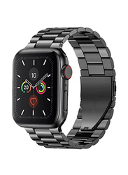 Gennext Stainless Steel Band for Apple Watch 49mm/42mm/44mm/45mm, Black