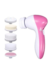 Gennext 5 In 1 Multifunction Electric Face Facial Cleansing Brush, Pink