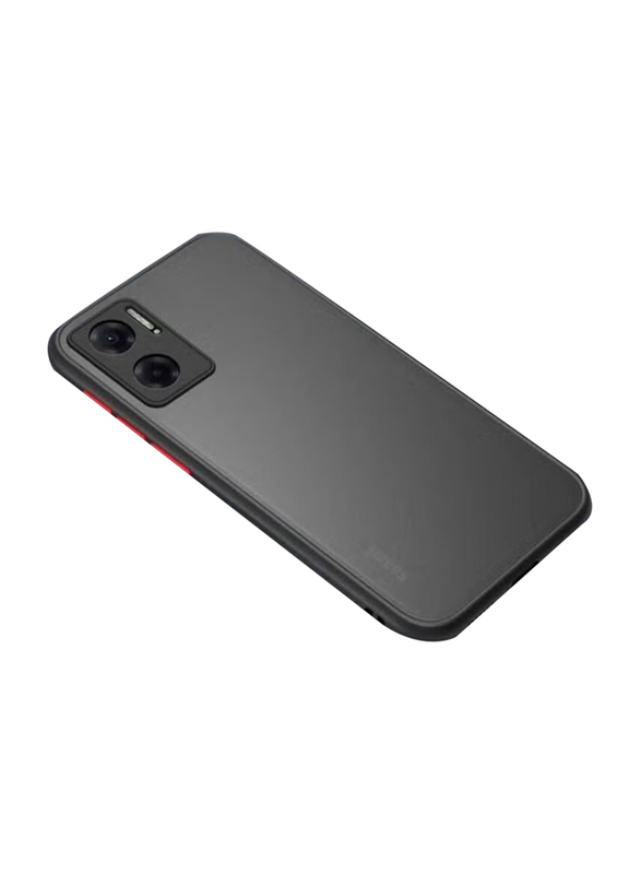 Gennext Redmi Note 11e Silicone Bumper Shockproof Matte Translucent Back Mobile Phone Case Cover, Black