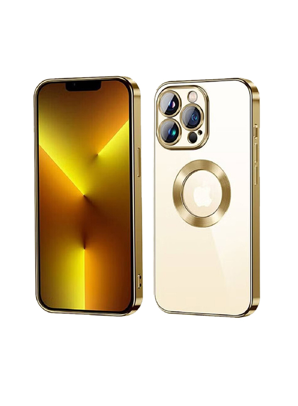 

Generic Apple iPhone 13 Pro Protective Luxury Clear Plating Soft Mobile Phone Case Cover, Gold