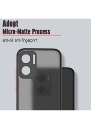 Gennext Redmi Note 11e Silicone Bumper Shockproof Matte Translucent Back Mobile Phone Case Cover, Black