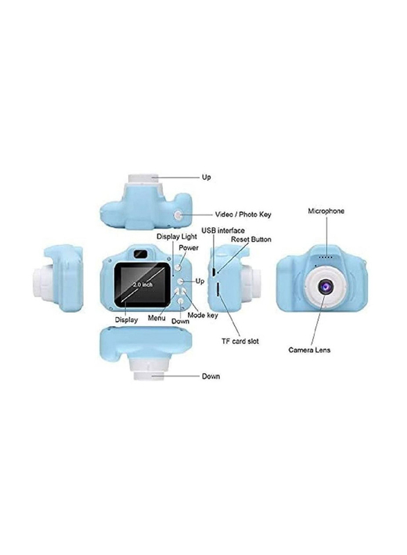 Gennext Kid's HD Digital Video Mini Rechargeable Camera, 8MP, Blue