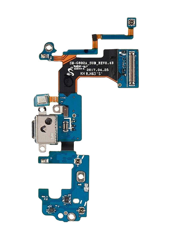 

Generic Samsung Galaxy S8 Active AT&T G892A USB Charging Port Flex Cable Microphone Replacement, Blue