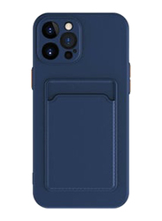 Apple iPhone 15 Pro 6.1" Protective Shockproof Card Slot Camera Protection Mobile Case Cover, Blue