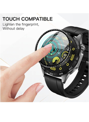 Zoomee Protective Anti-Scratch Bubble-Free Dust-Free Premium Tempered Glass Screen Protector for Huawei Watch GT 4 46mm, 2 Piece, Clear/Black