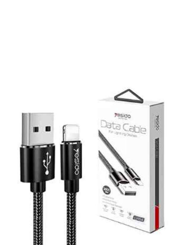 

Yesido 30cm Data Cable, USB Male to Lightning for Apple Phones, Black