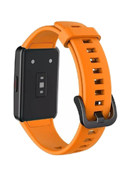 Gennext Adjustable Silicone Replacement Sports Watch Strap for Huawei Band 6/Honor Band 6, Orange