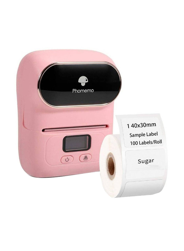 Phomemo Label Maker with Tape Mark Domain M110 Wireless Thermal Sticker Maker Machine, Pink