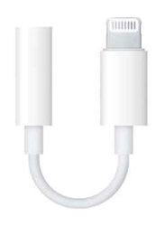 Gennext Lightning Headphone Adapter, Lightning Male to 3.5 mm Jack for Apple Phones, White