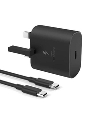 Gennext 25W Super Fast Wall Charger with 1-Meter PD 3.0 USB Type-C Charging Cable, Black
