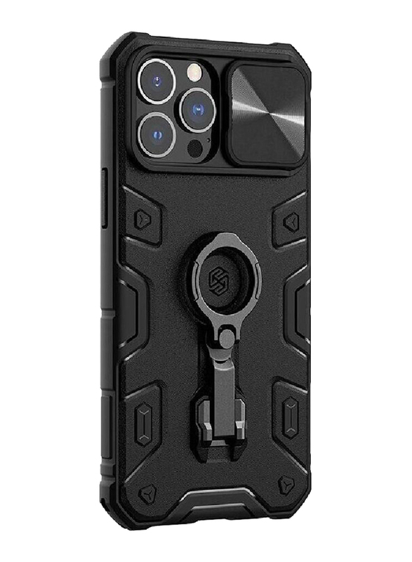 

Nillkin Apple iPhone 14 Pro Max CamShield Armor Pro Mobile Phone Case Cover with Ring Holder & Camera Protection, Black