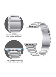 Replacement Stainless Steel Strap for Apple Watch Ultra Band 49mm/iWatch Series 8/7/6/5/4/3/2/1/SE/Ultra 49/45/44/42mm, Silver