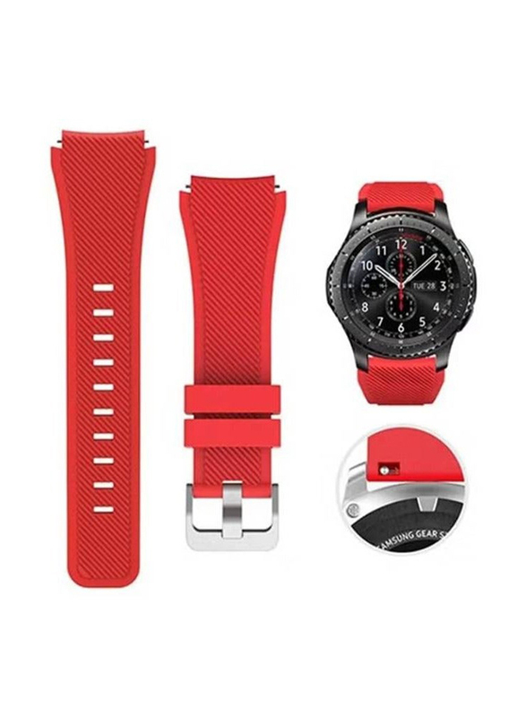 Gennext Replacement Watch Band for Samsung Gear S3 Watch, Red