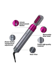 Gennext 5-in-1 Hair Dryer and Volumizer Rotating Hair Dryer Tool Set, Grey