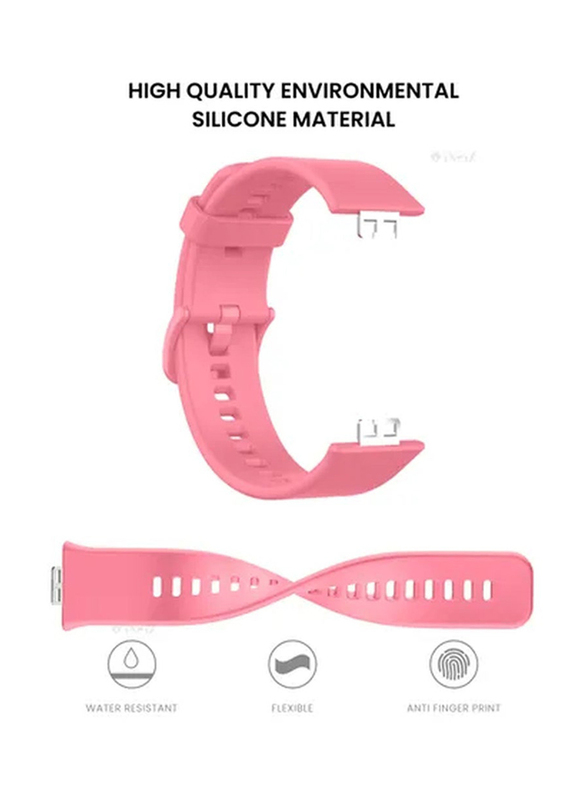 Ineix Soft Silicone Replacement Strap for Huawei Watch Fit, Pink