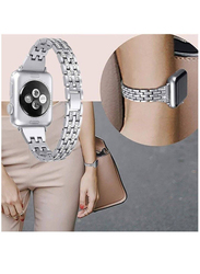 Gennext Bling Diamond Rhinestone Band for Apple Watch 45mm/44mm/42mm/49mm, Silver